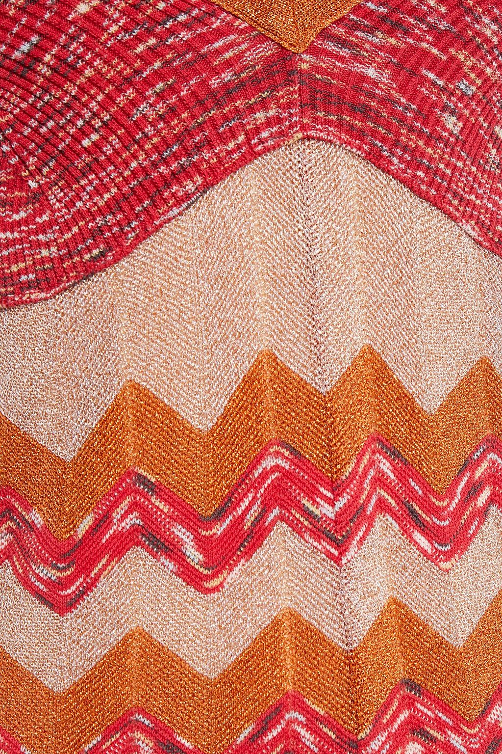 M MISSONI Metallic crochet-knit playsuit