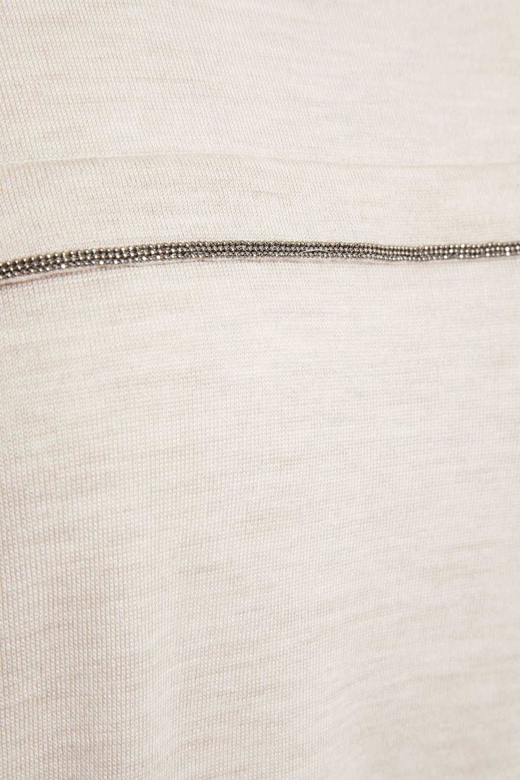 BRUNELLO CUCINELLI Bead-embellished cashmere and silk-blend top