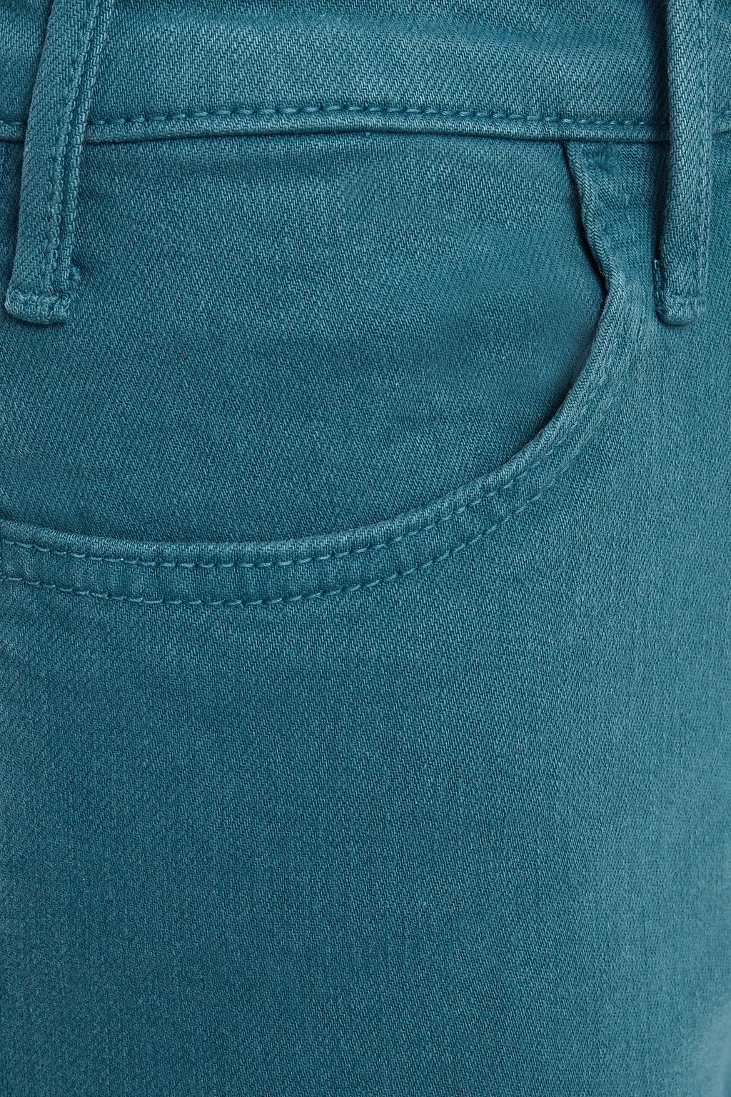 MOTHER Frayed high-rise bootcut jeans