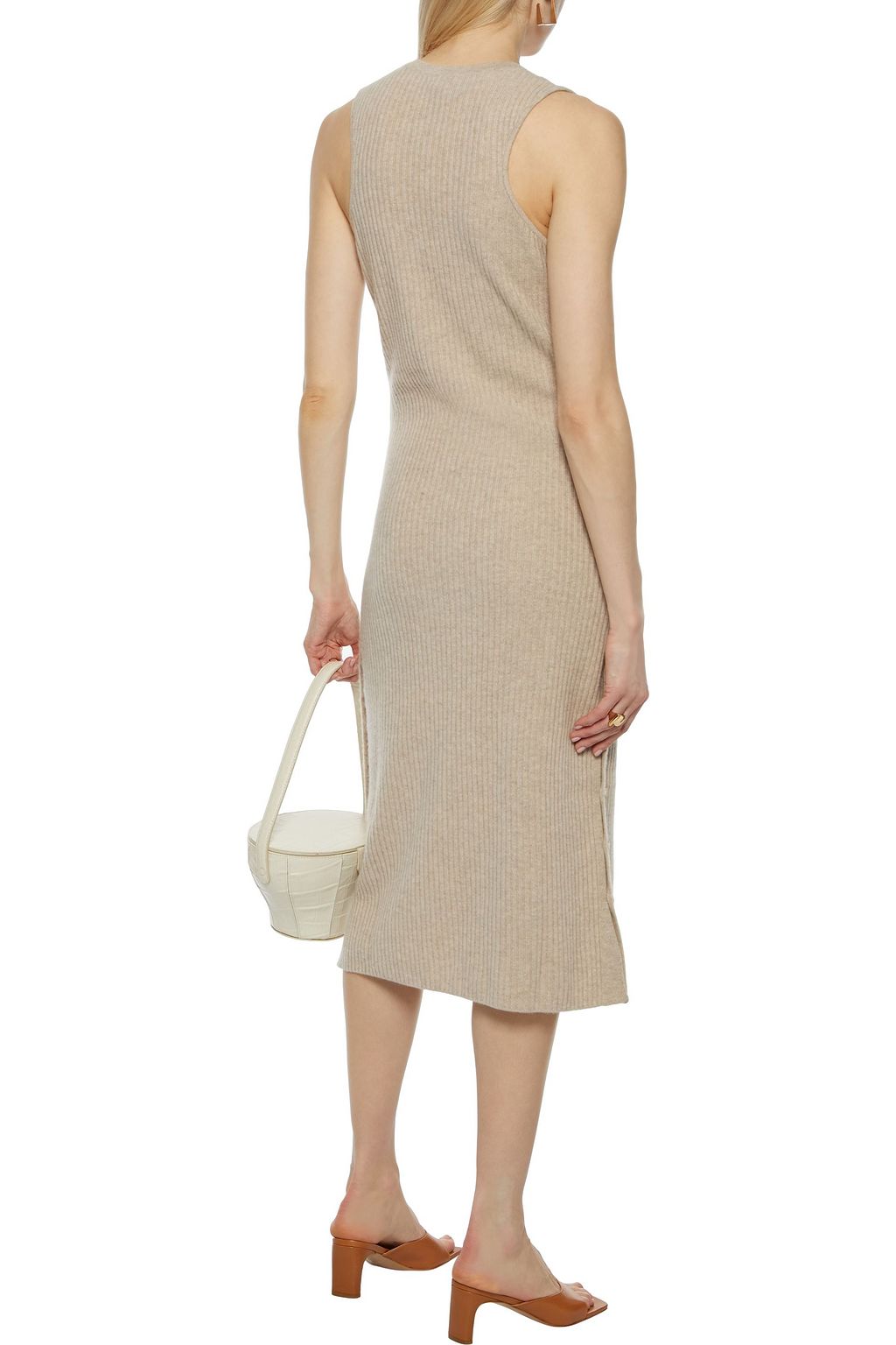 NAADAM Ribbed cashmere midi dress