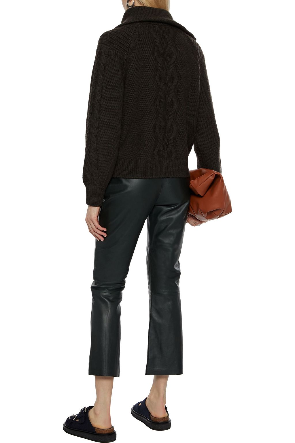 NAADAM Cable-knit wool and cashmere-blend half-zip sweater