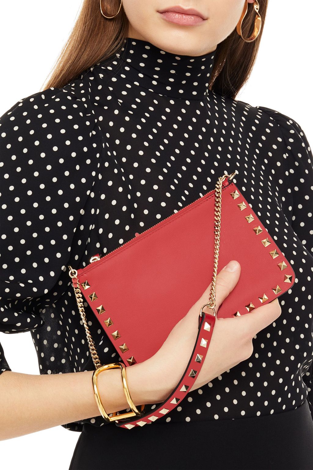 VALENTINO GARAVANI Rockstud leather shoulder bag