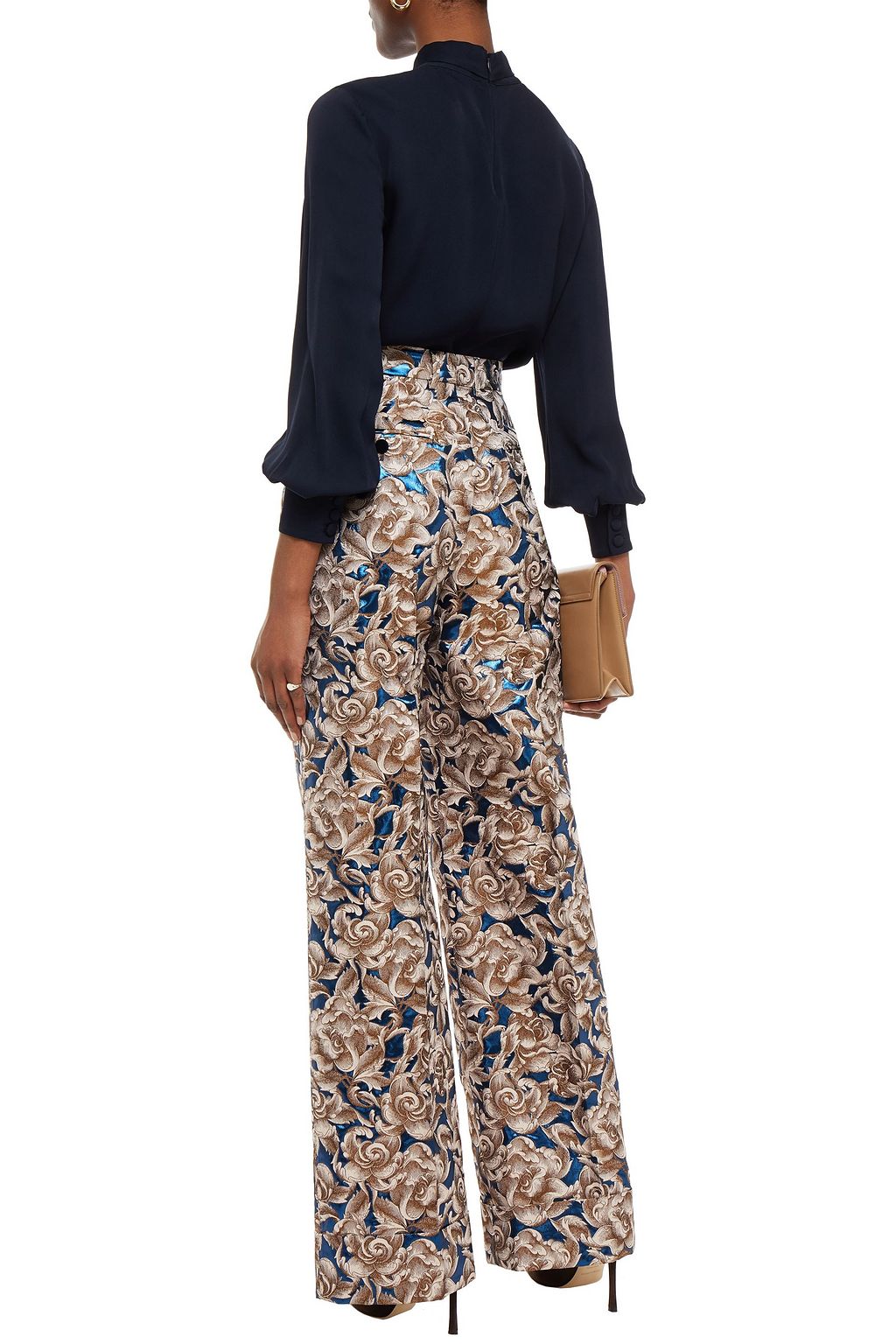 DOLCE&GABBANA Brocade wide-leg pants