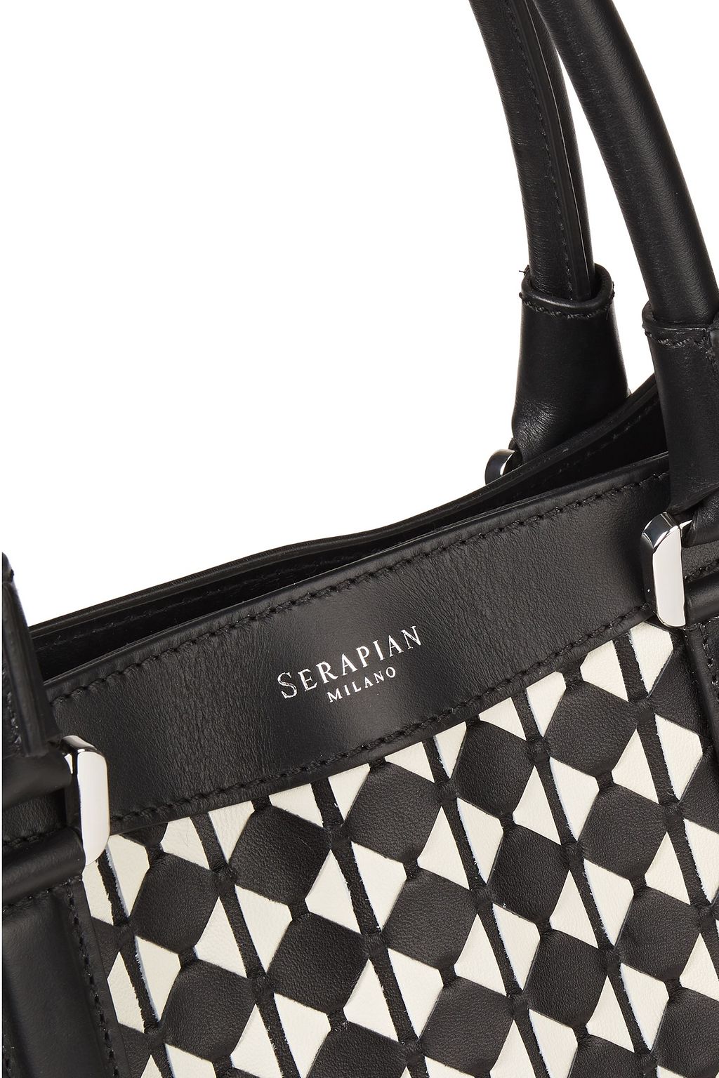 SERAPIAN Mosaico leather tote
