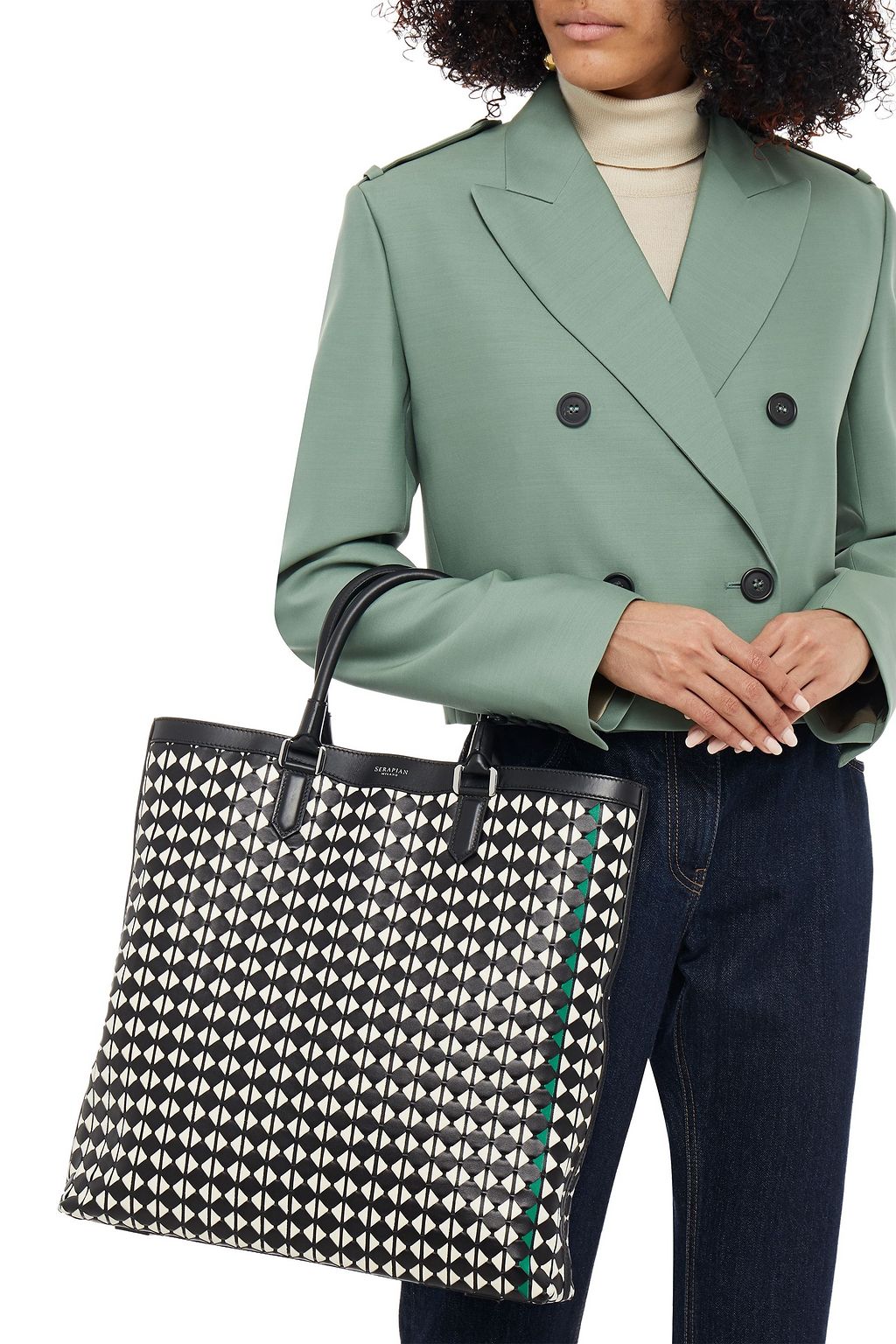 SERAPIAN Mosaico leather tote