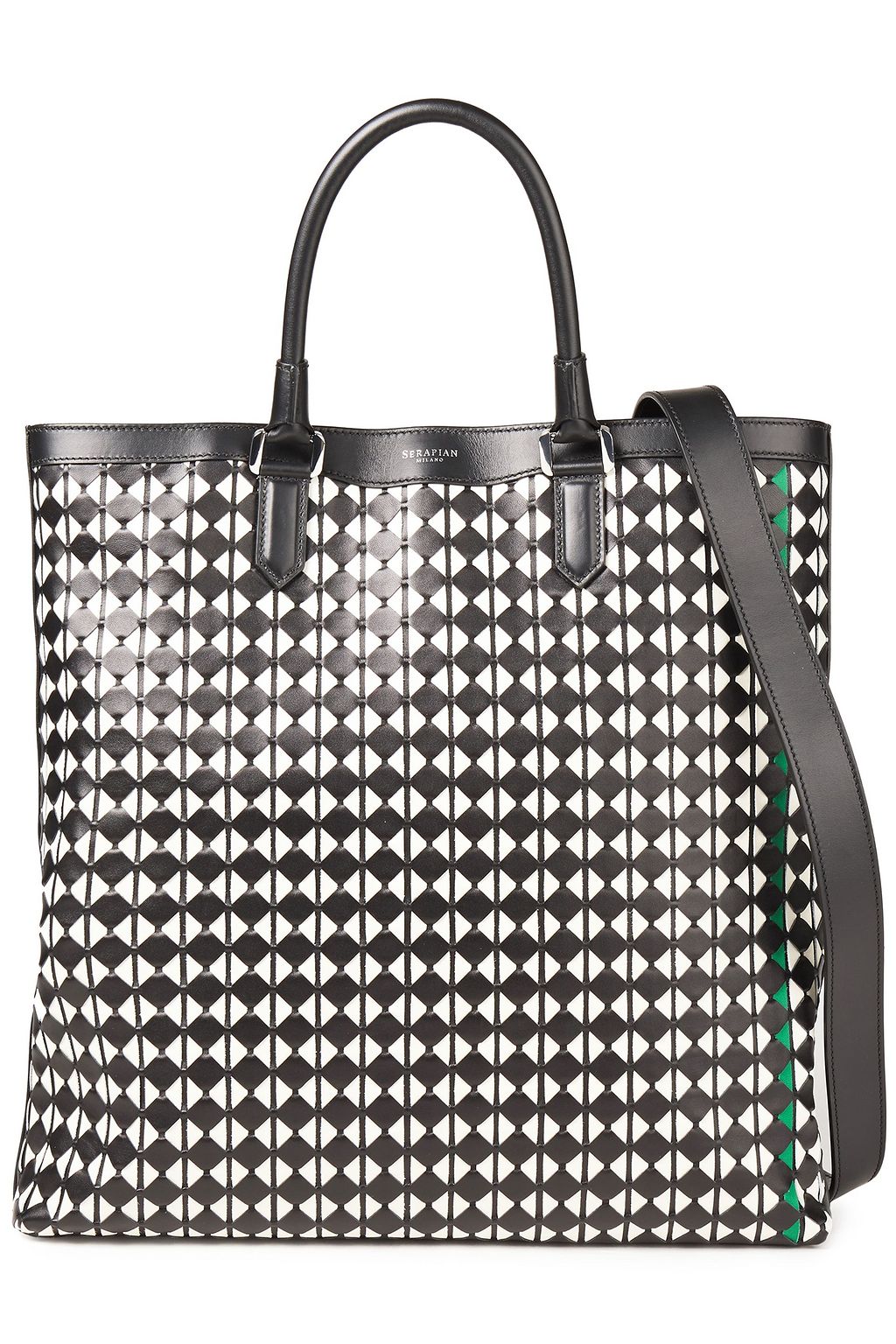 SERAPIAN Mosaico leather tote