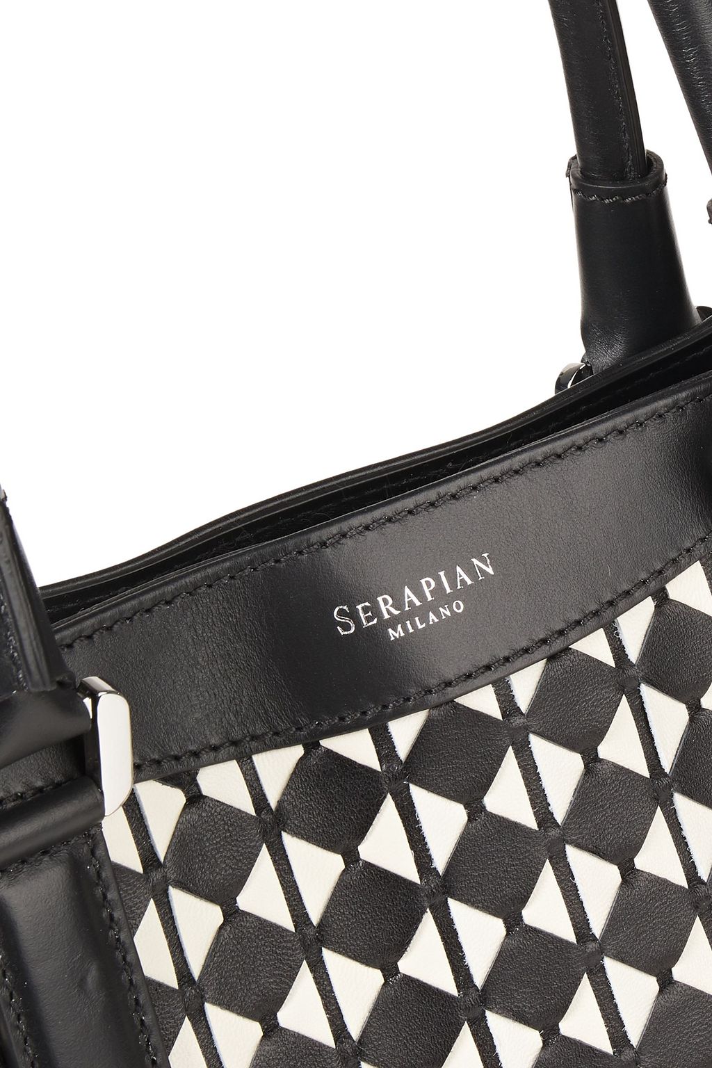 SERAPIAN Mosaico leather tote