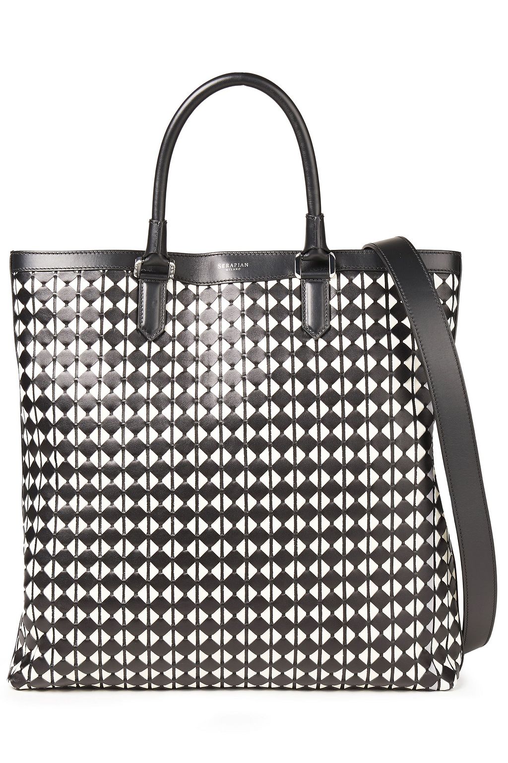 SERAPIAN Mosaico leather tote