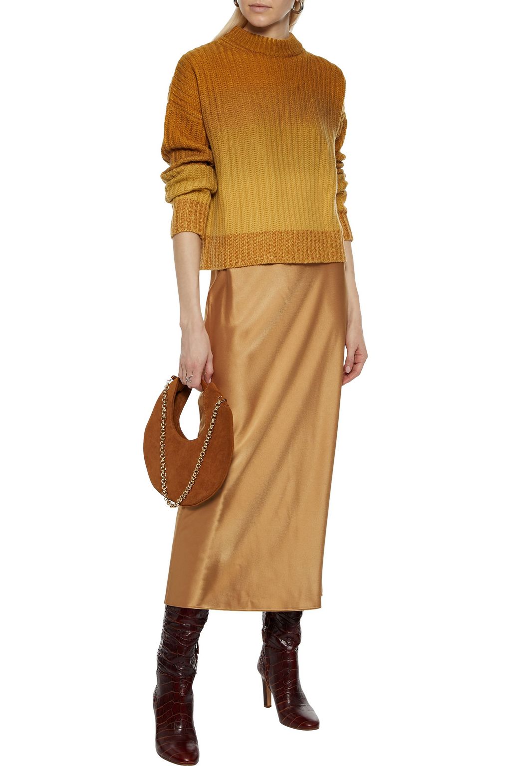 NAADAM Dégradé ribbed wool and cashmere-blend sweater