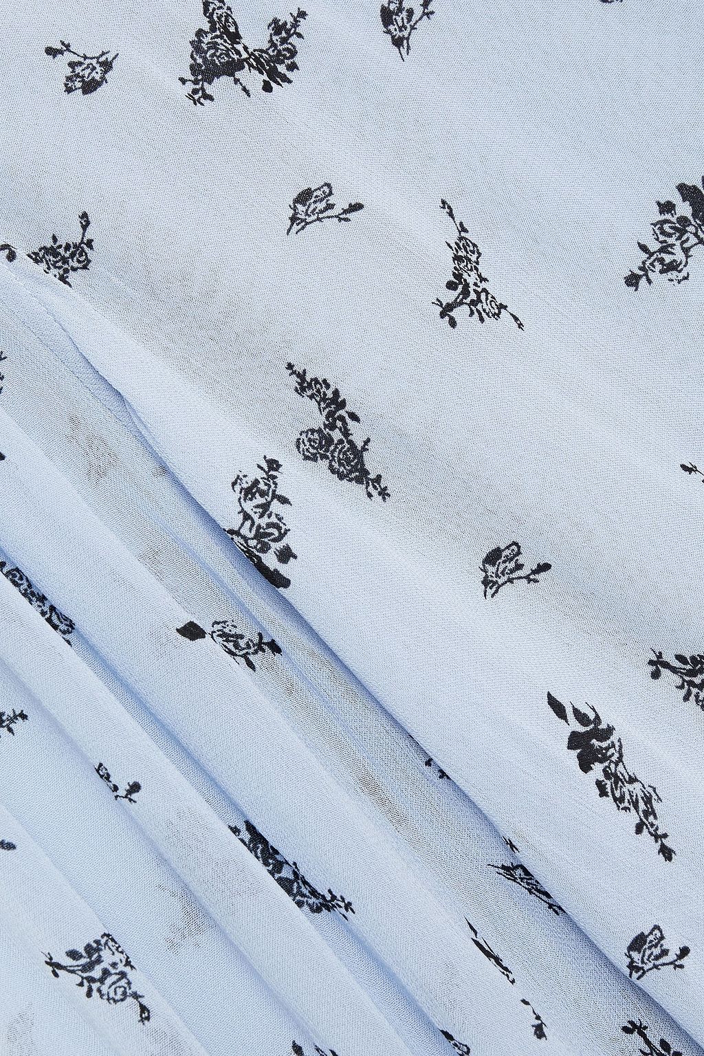 GANNI Floral-print georgette blouse