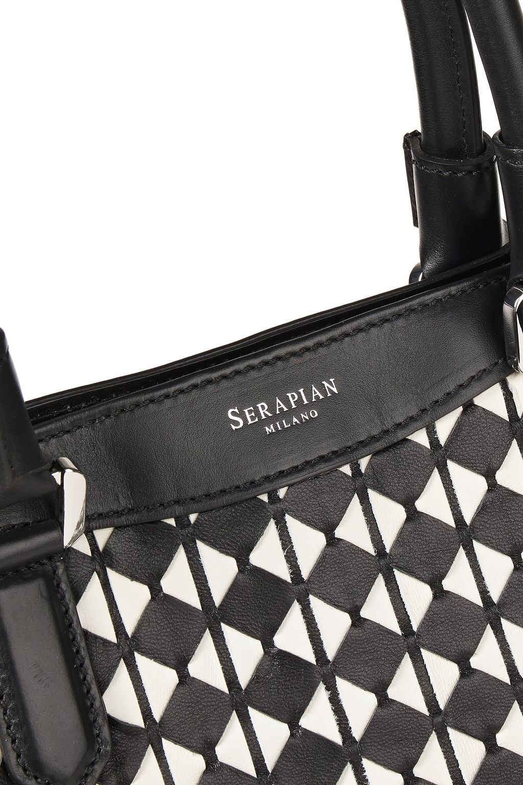 SERAPIAN Mosaico leather tote