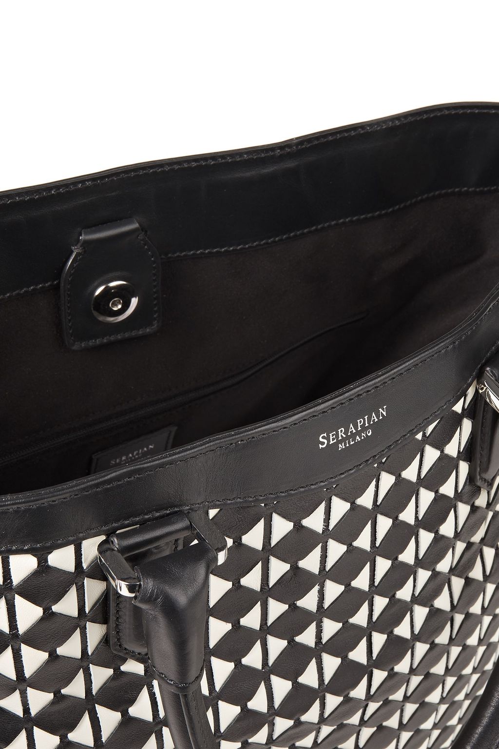 SERAPIAN Mosaico leather tote