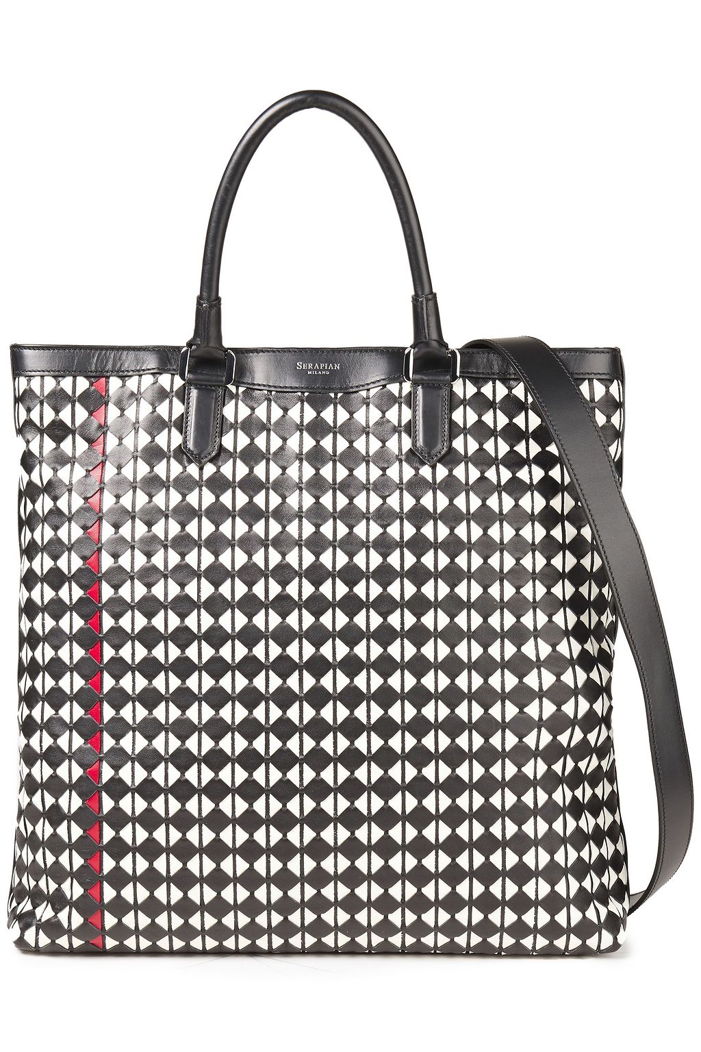 SERAPIAN Mosaico leather tote