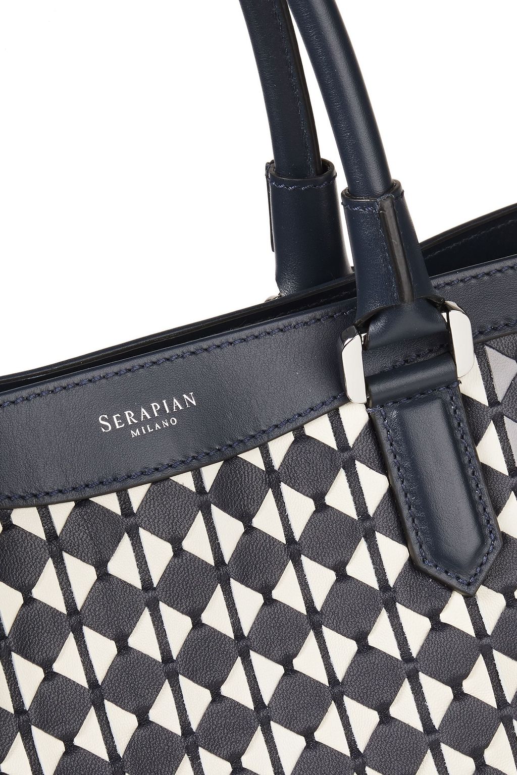 SERAPIAN Mosaico leather tote