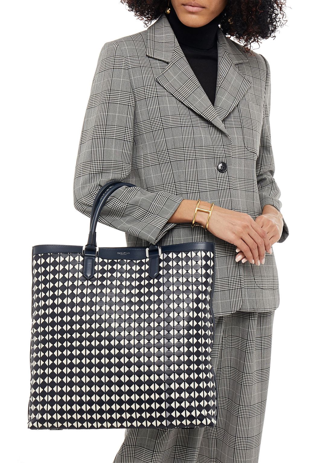 SERAPIAN Mosaico leather tote