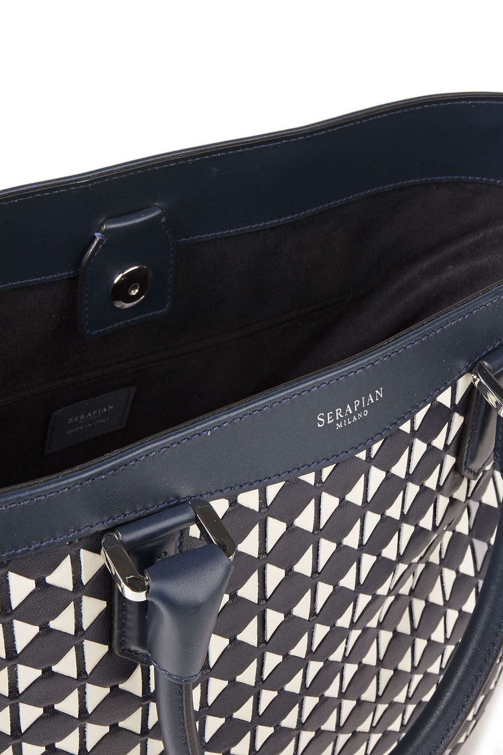 SERAPIAN Mosaico leather tote