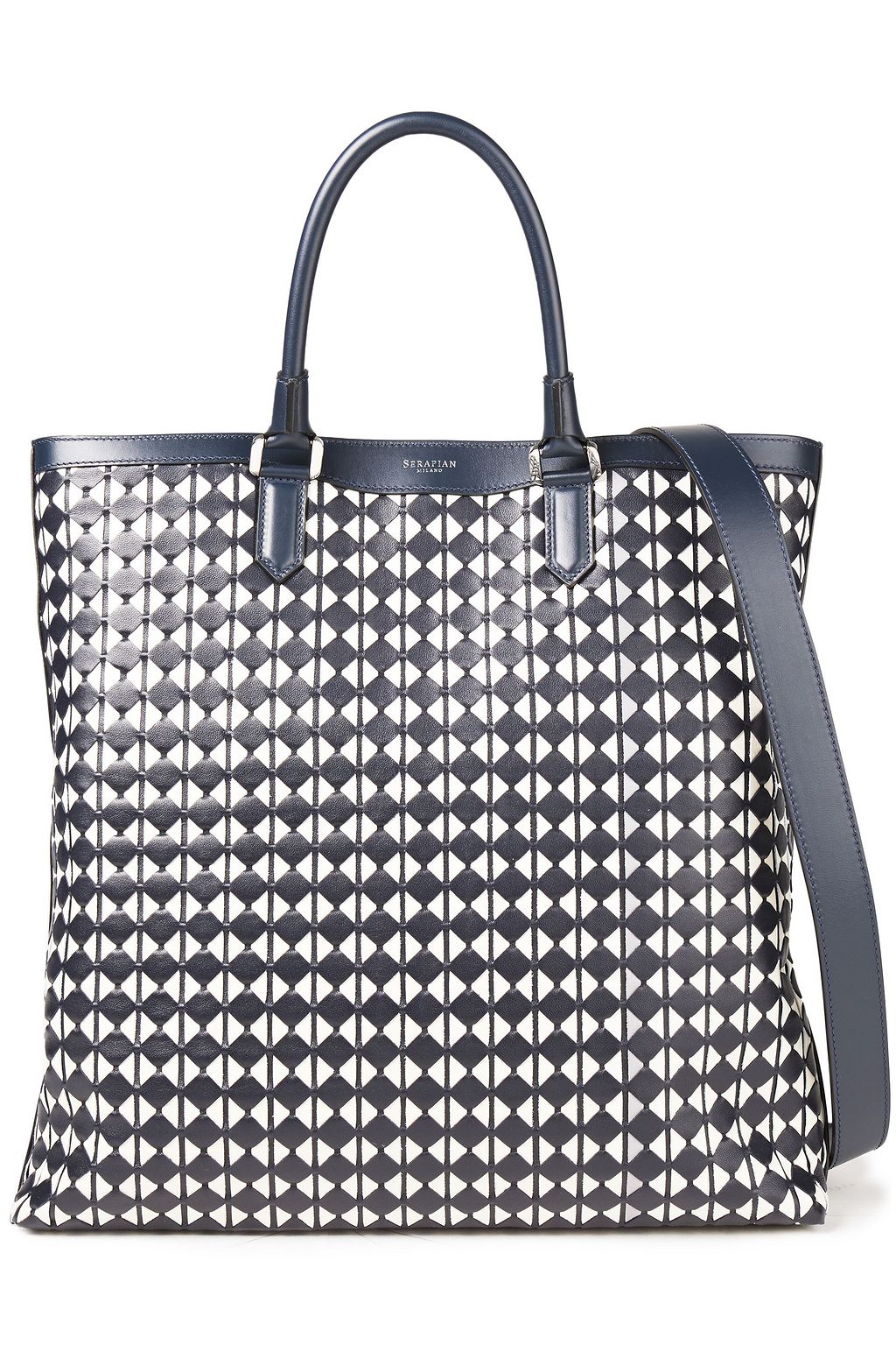 SERAPIAN Mosaico leather tote