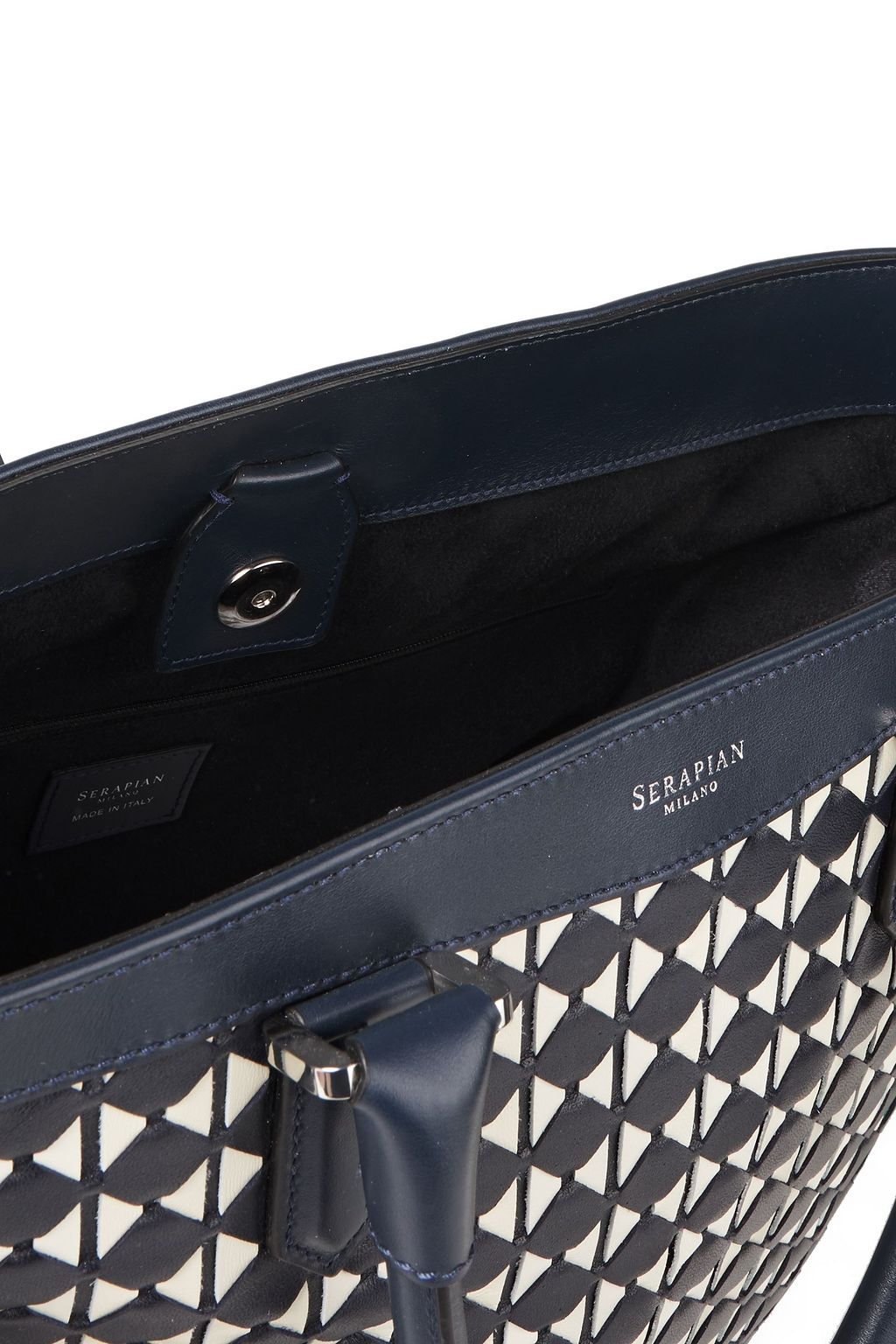 SERAPIAN Mosaico leather tote