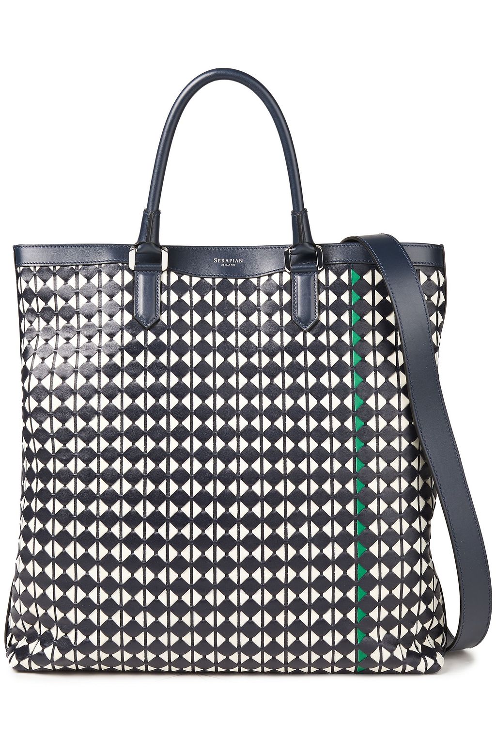 SERAPIAN Mosaico leather tote