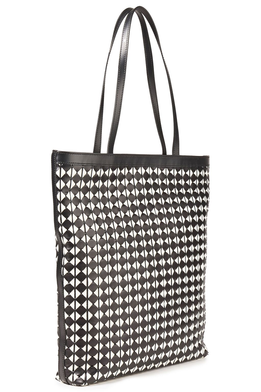 SERAPIAN Mosaico woven leather tote