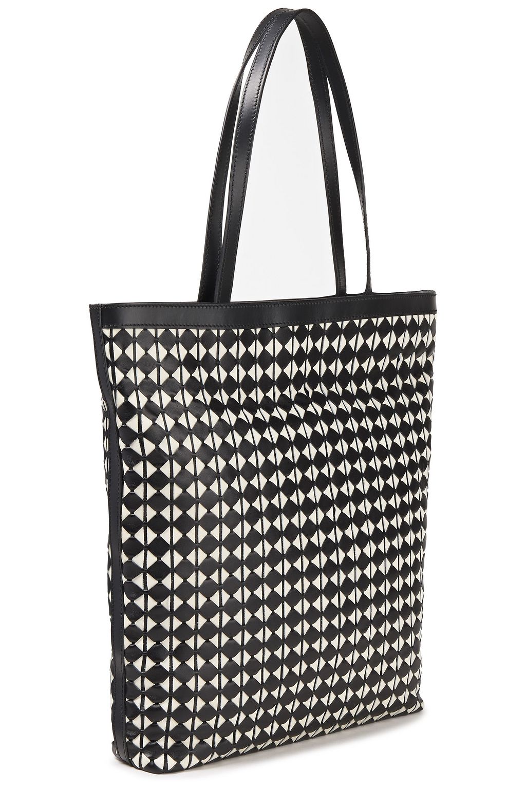 SERAPIAN Mosaico woven leather tote