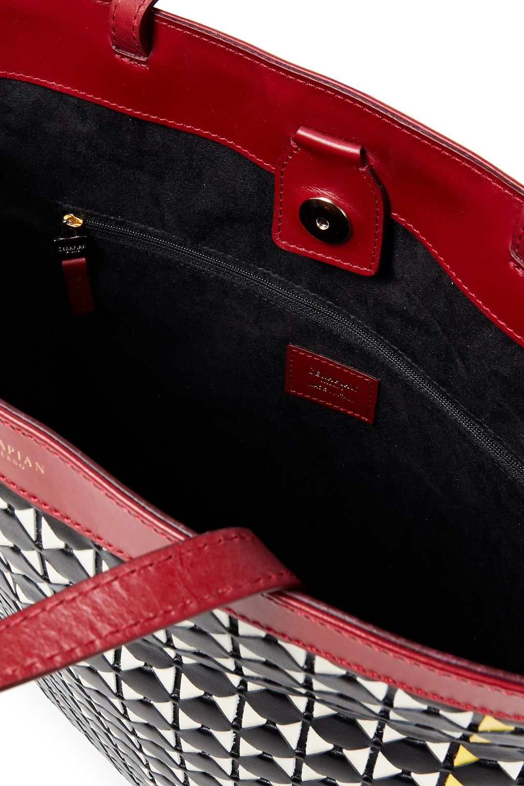 SERAPIAN Mosaico leather tote