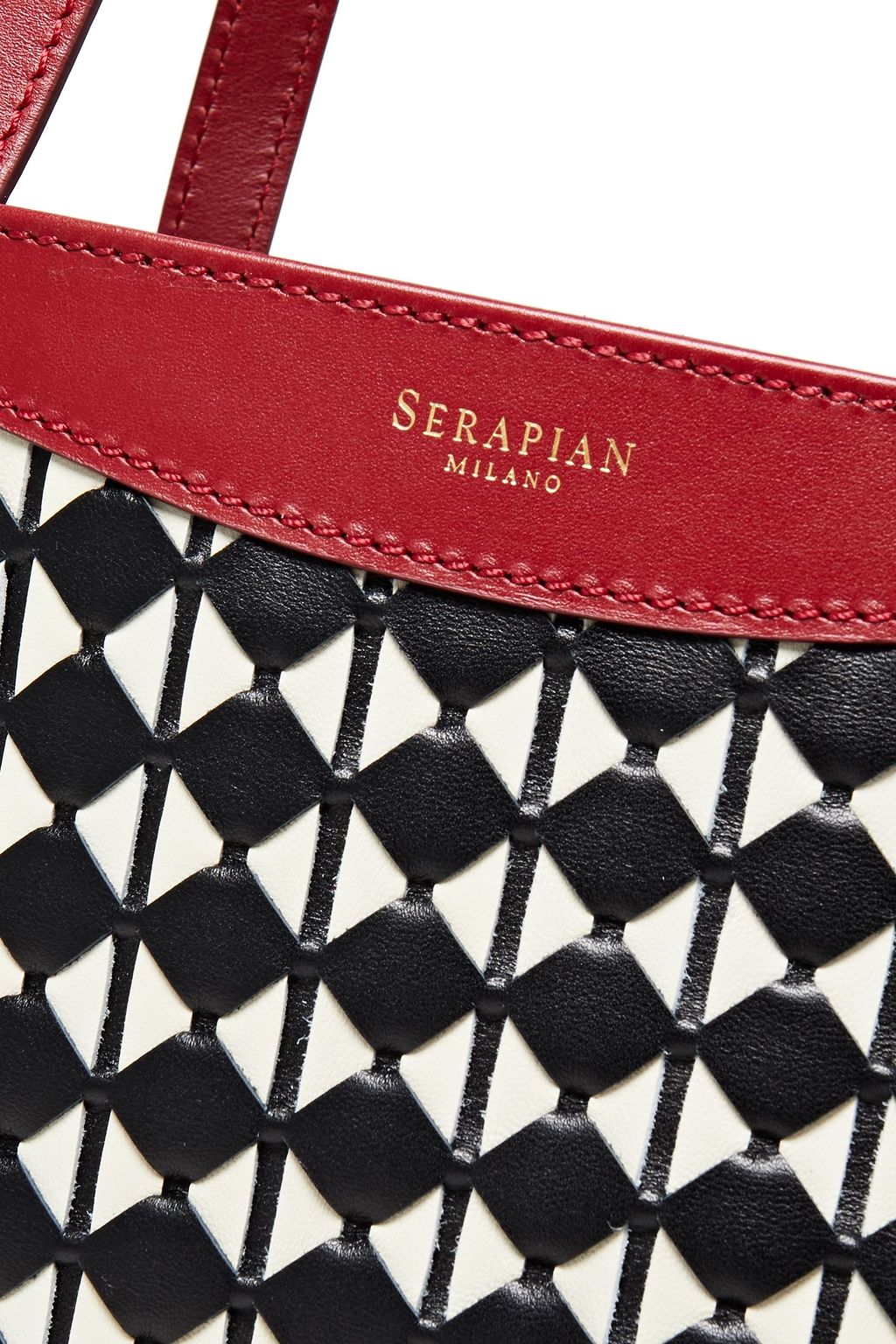 SERAPIAN Mosaico leather tote