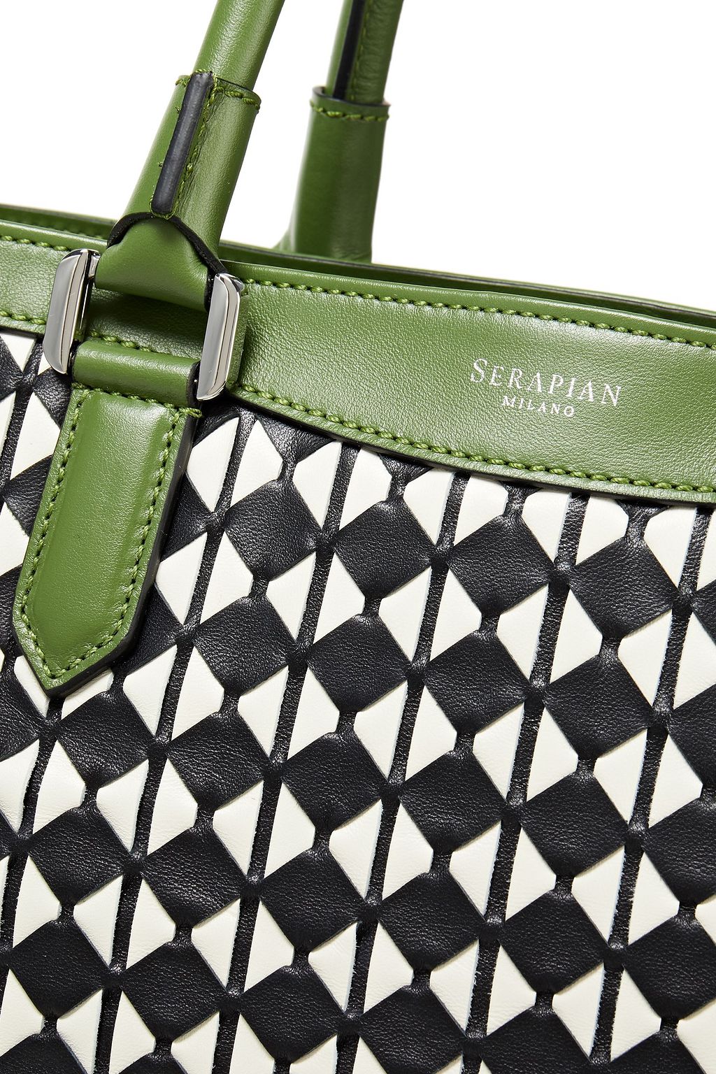 SERAPIAN Mosaico leather tote
