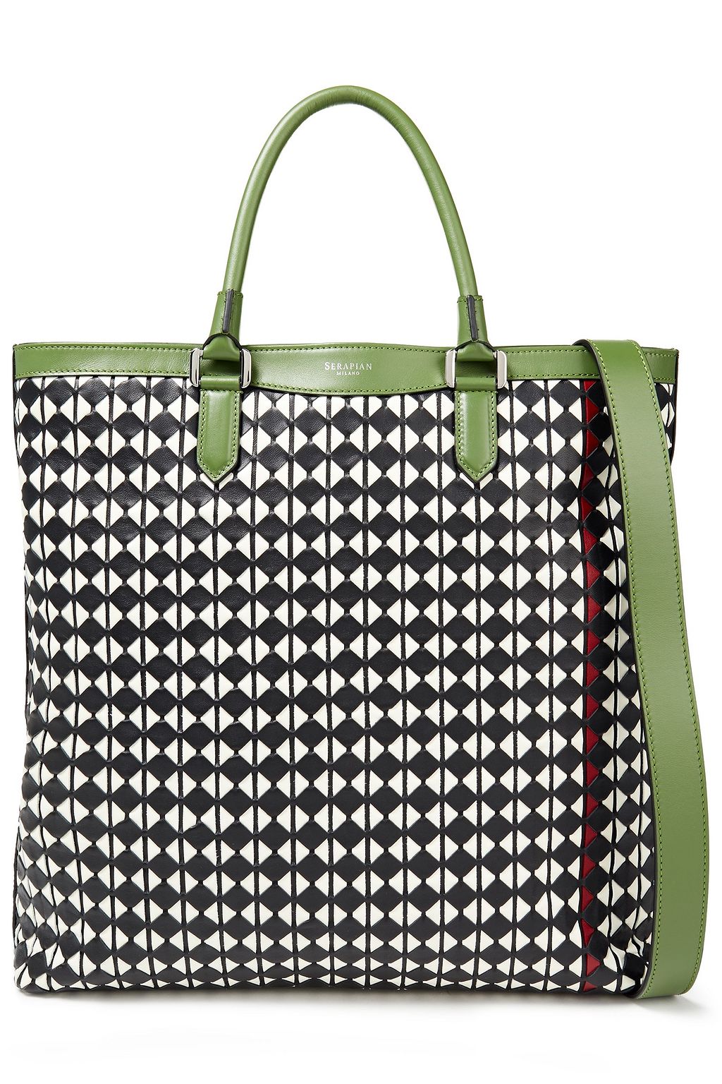 SERAPIAN Mosaico leather tote
