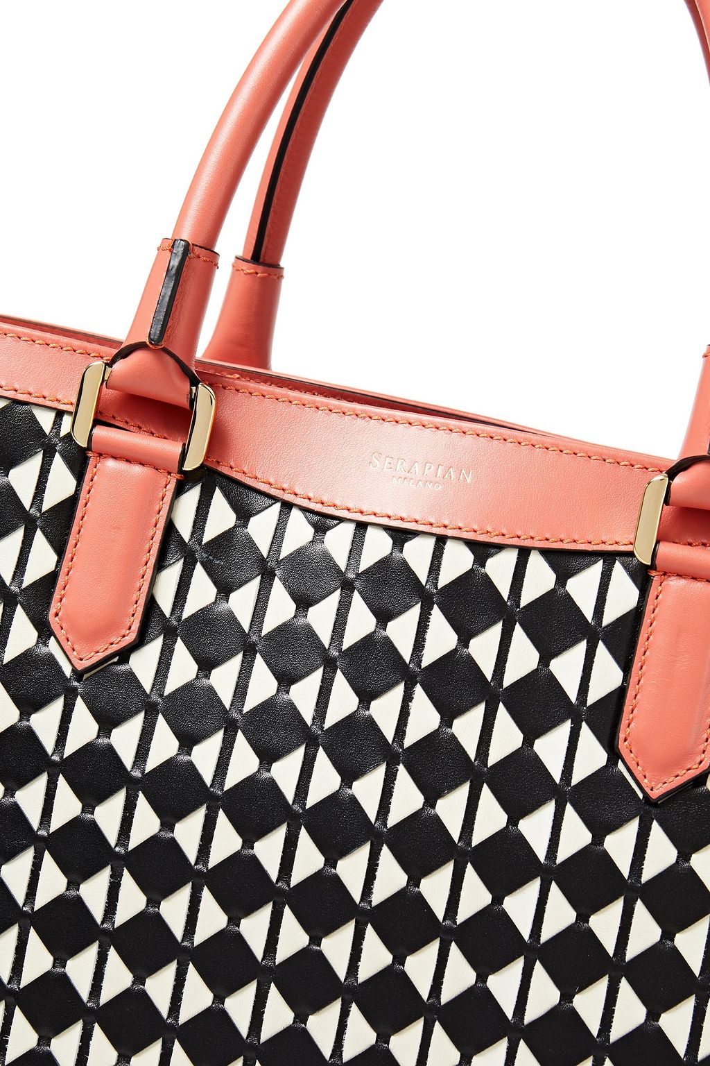 SERAPIAN Mosaico leather tote