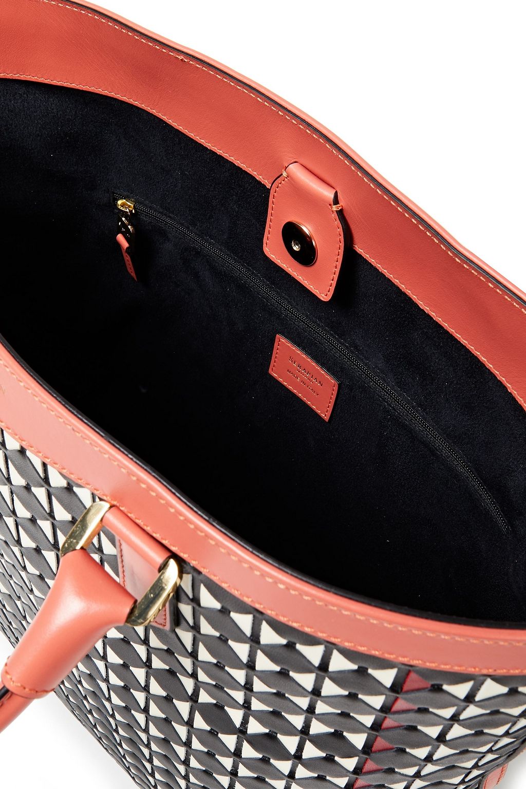 SERAPIAN Mosaico leather tote