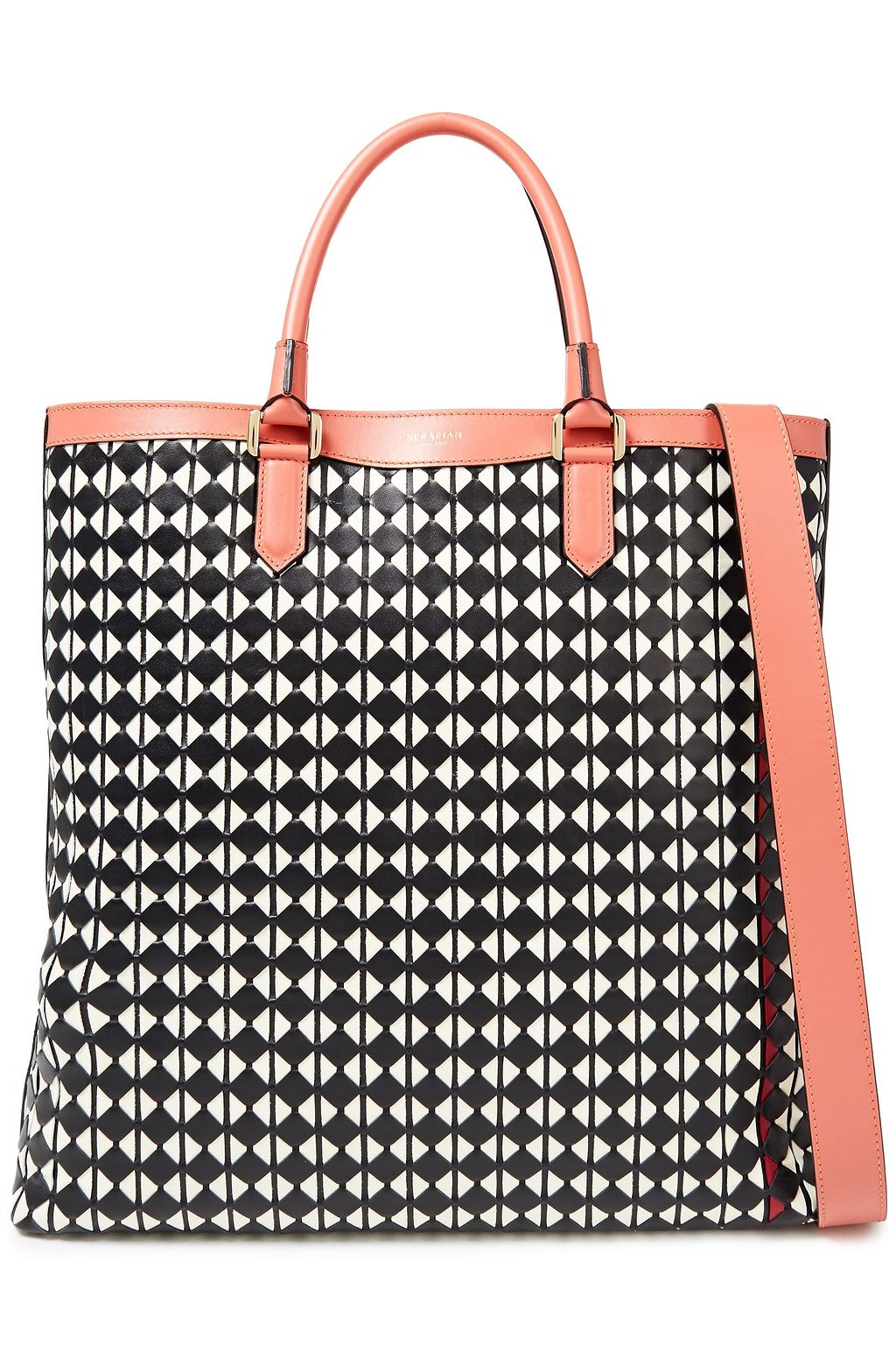 SERAPIAN Mosaico leather tote