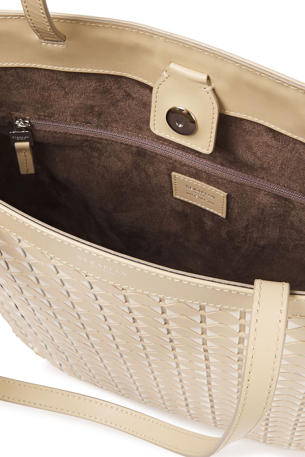 SERAPIAN Mosaico leather tote