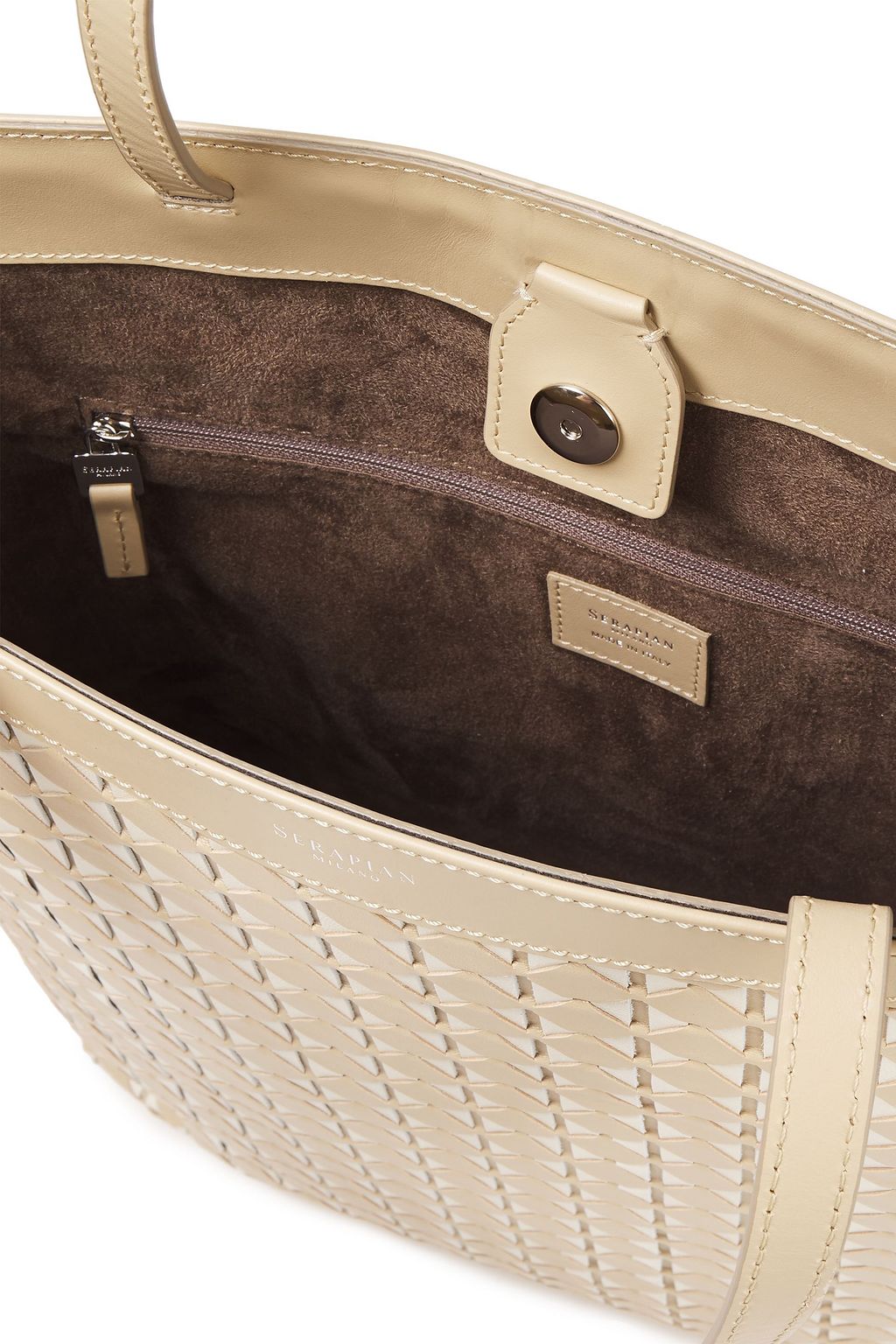 SERAPIAN Mosaico leather tote