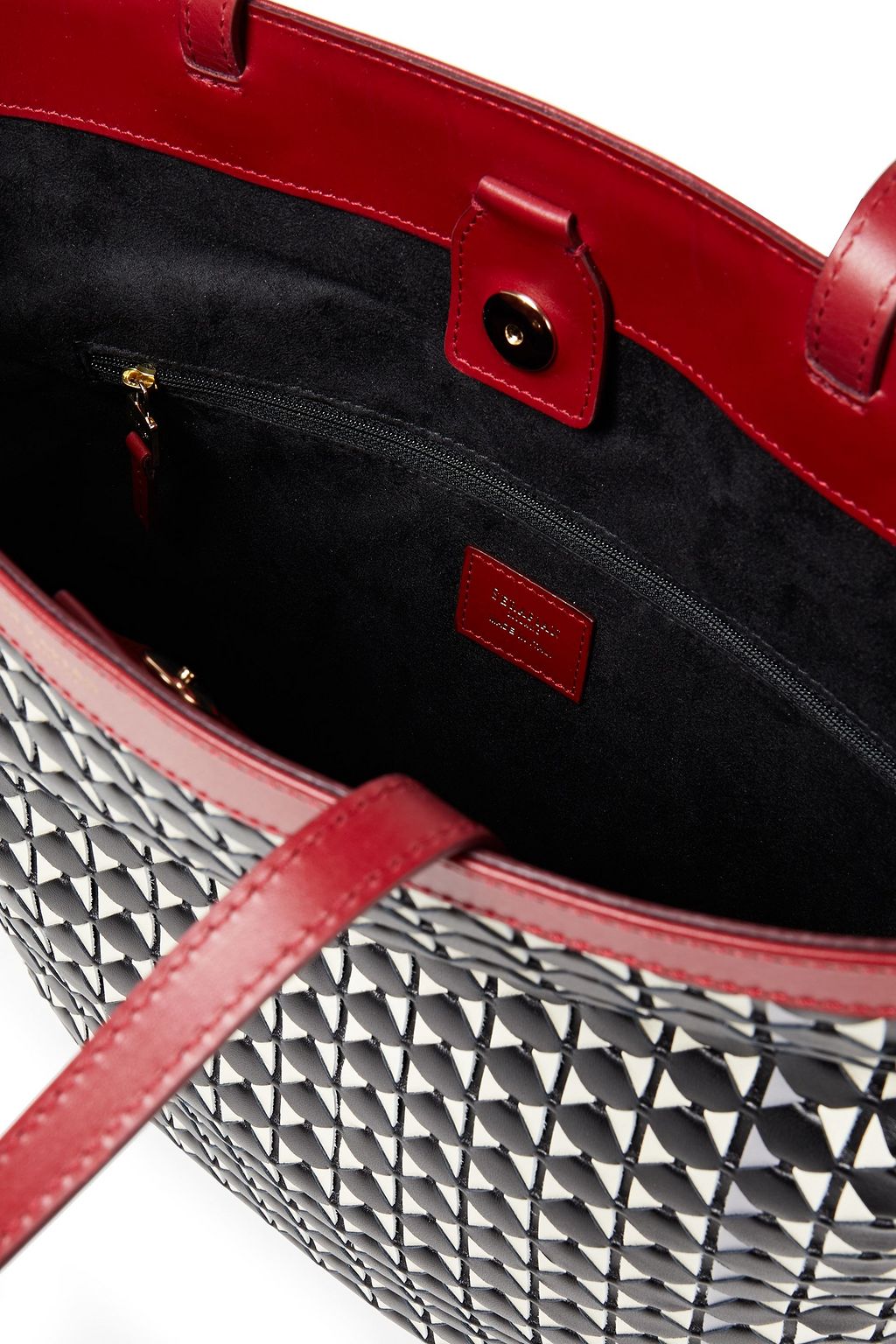SERAPIAN Mosaico leather tote