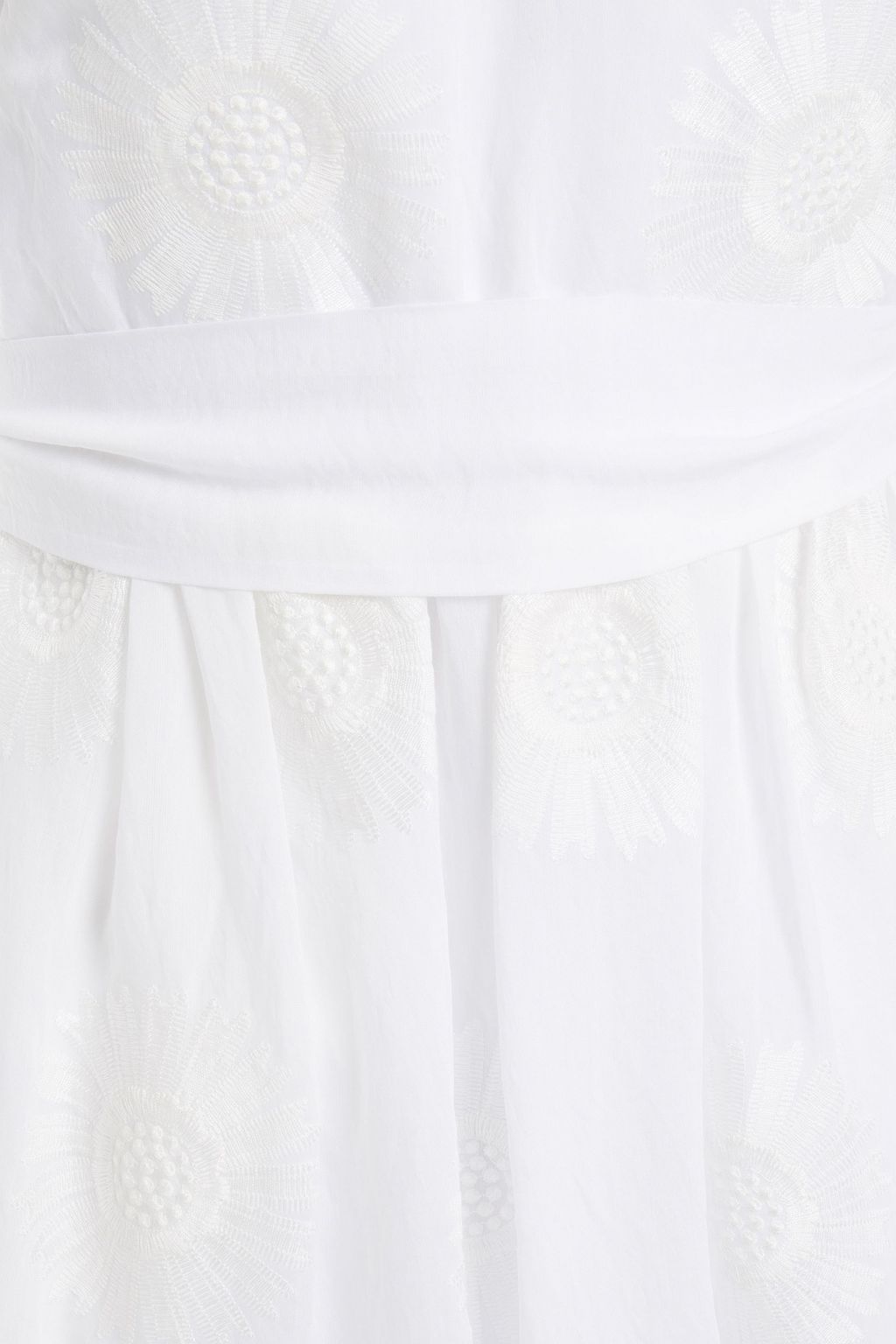 KATE SPADE NEW YORK Embroidered ruffled organza midi dress