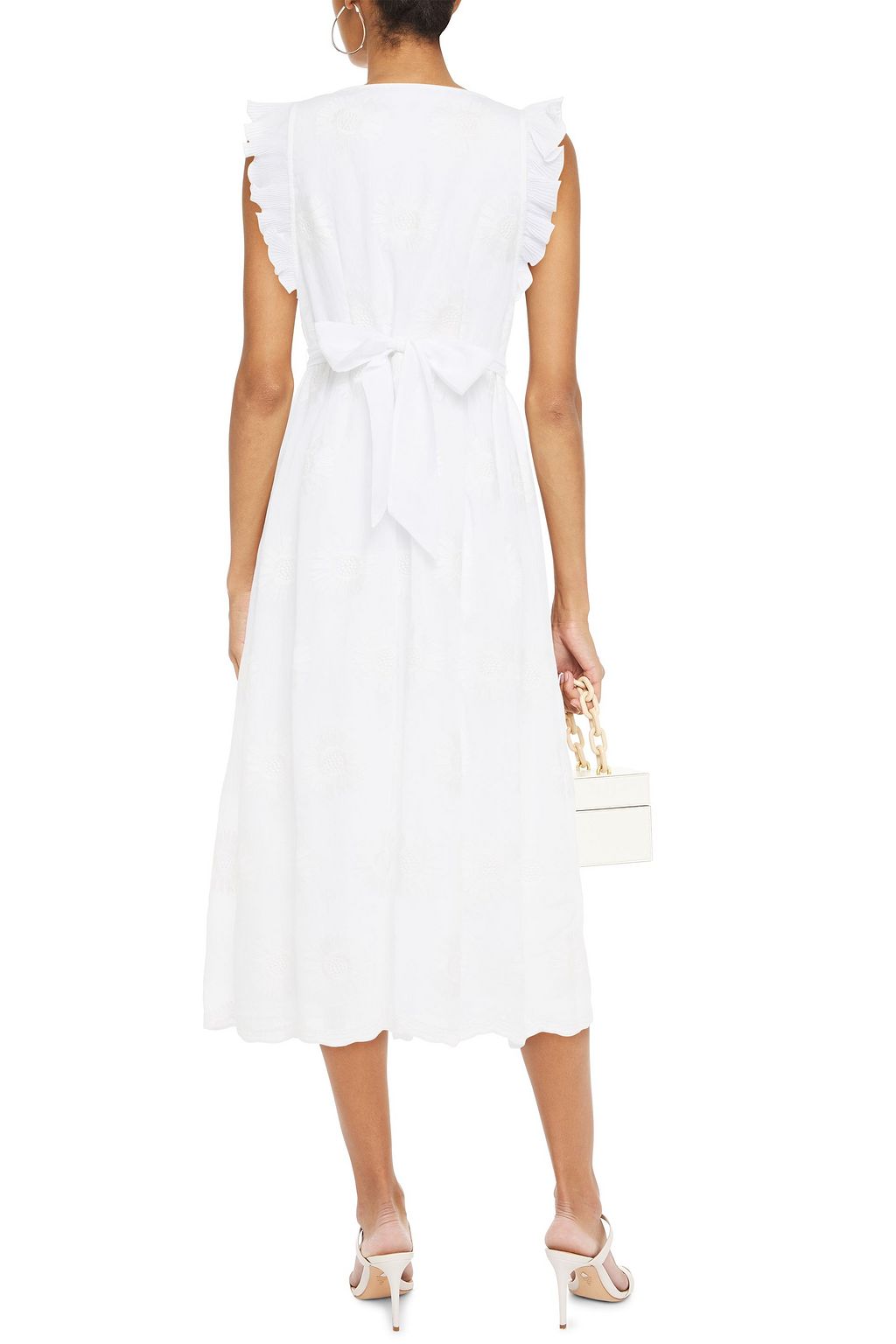 KATE SPADE NEW YORK Embroidered ruffled organza midi dress