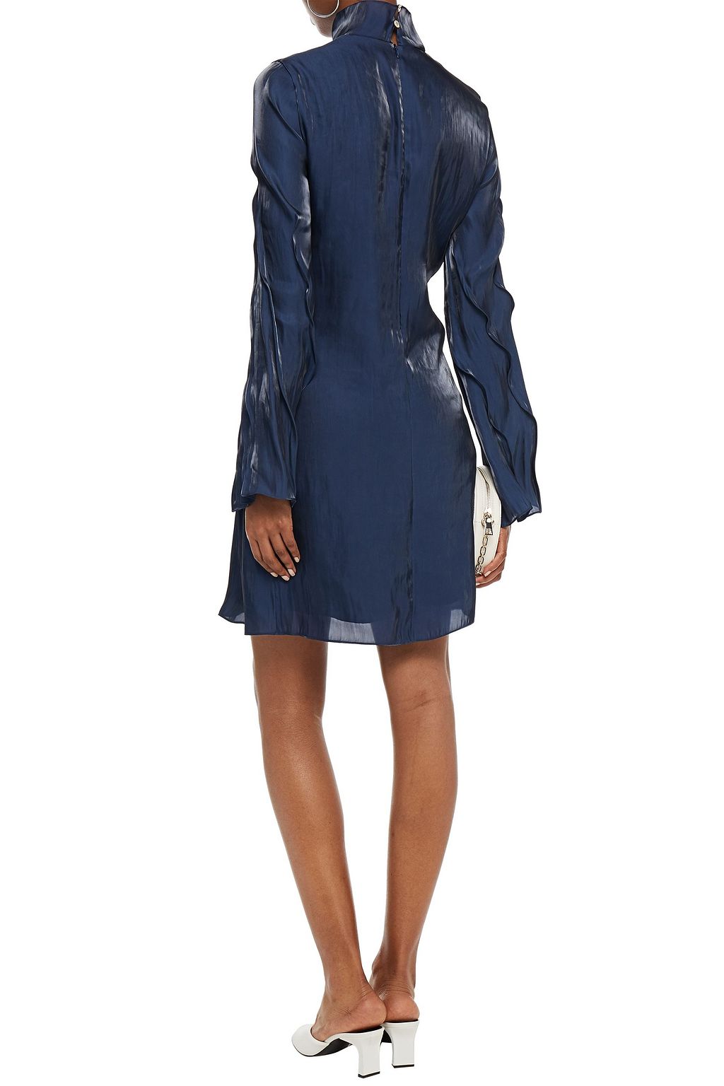 KENZO Pintucked moire mini dress THE