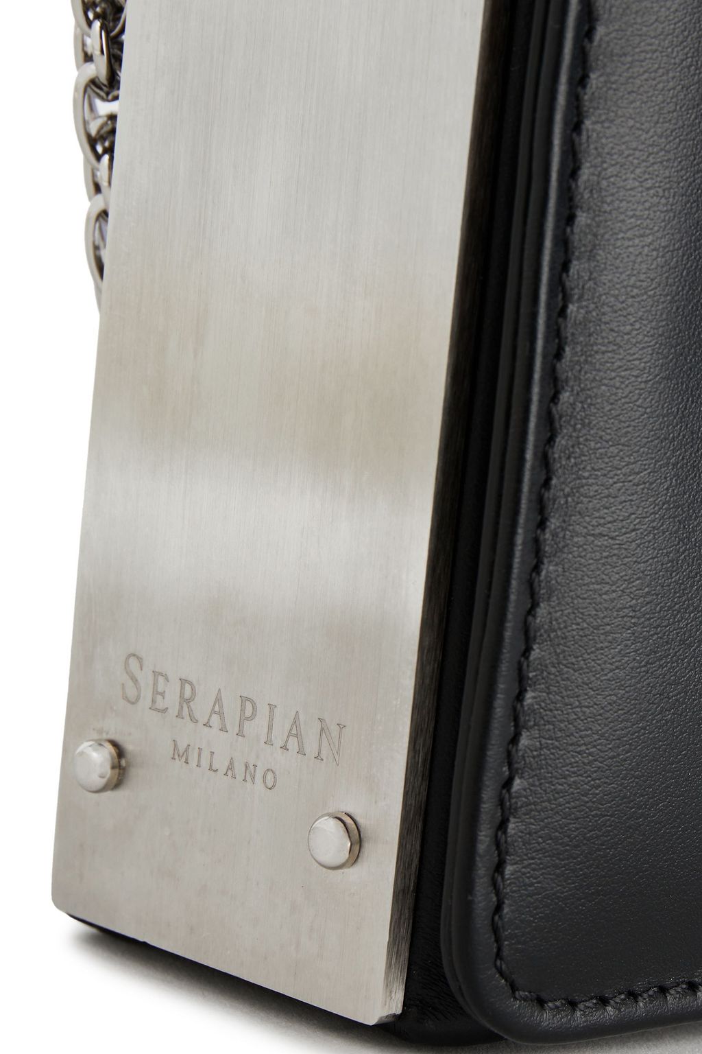 SERAPIAN Embellished leather shoulder bag