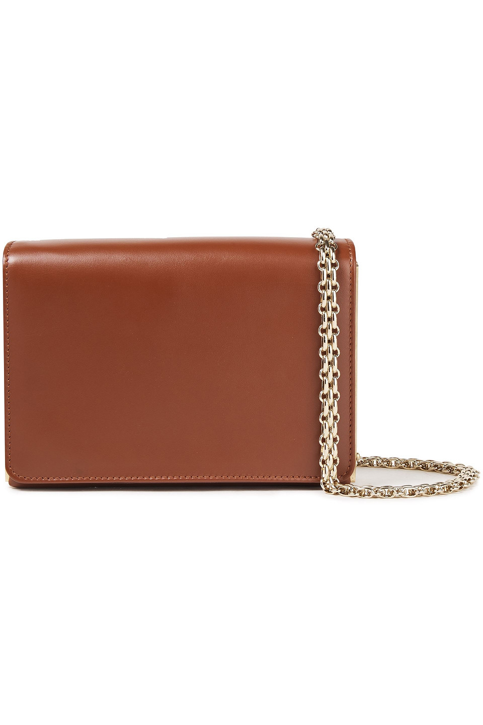 Serapian Woman Embellished Leather Shoulder Bag Brown Size --