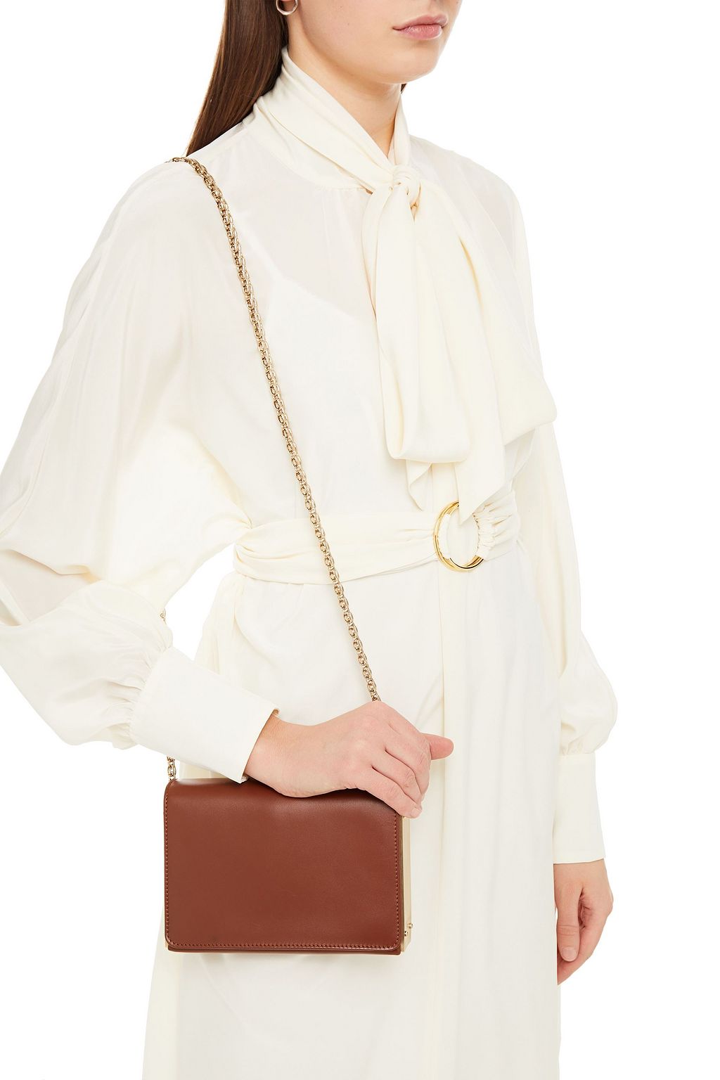 SERAPIAN Embellished leather shoulder bag