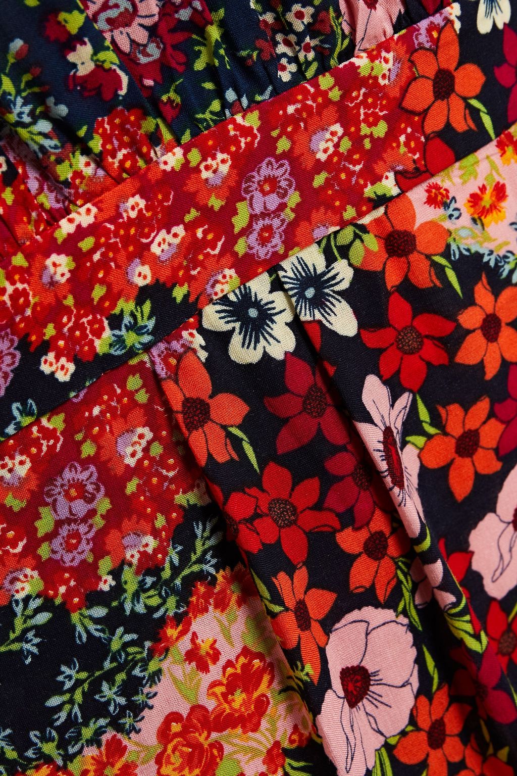 BA&SH Wrap-effect printed voile jumpsuit