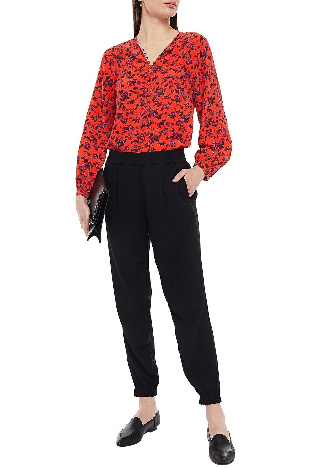 JOIE Shariana floral-print silk crepe de chine shirt