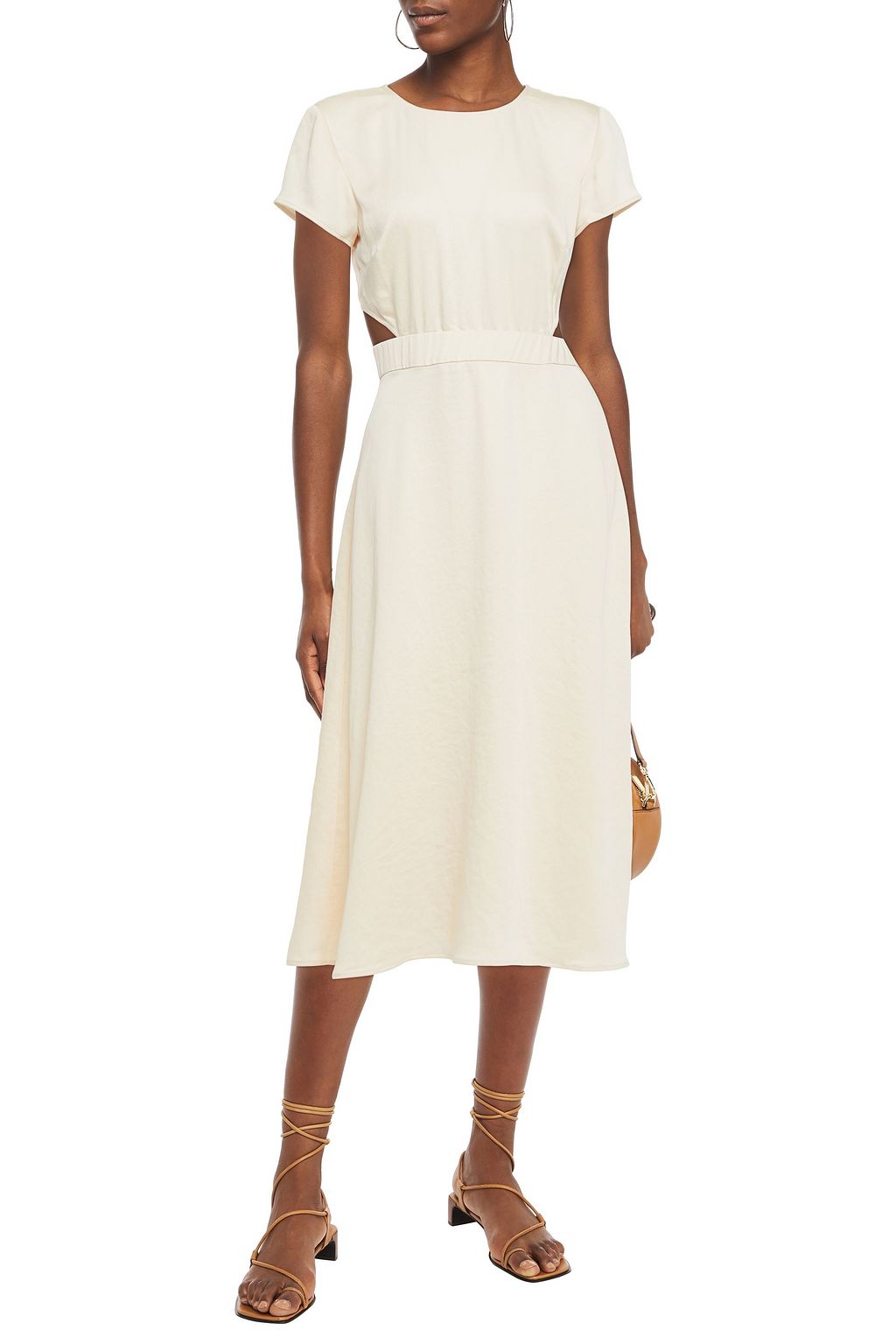 BA&SH Cutout satin midi dress