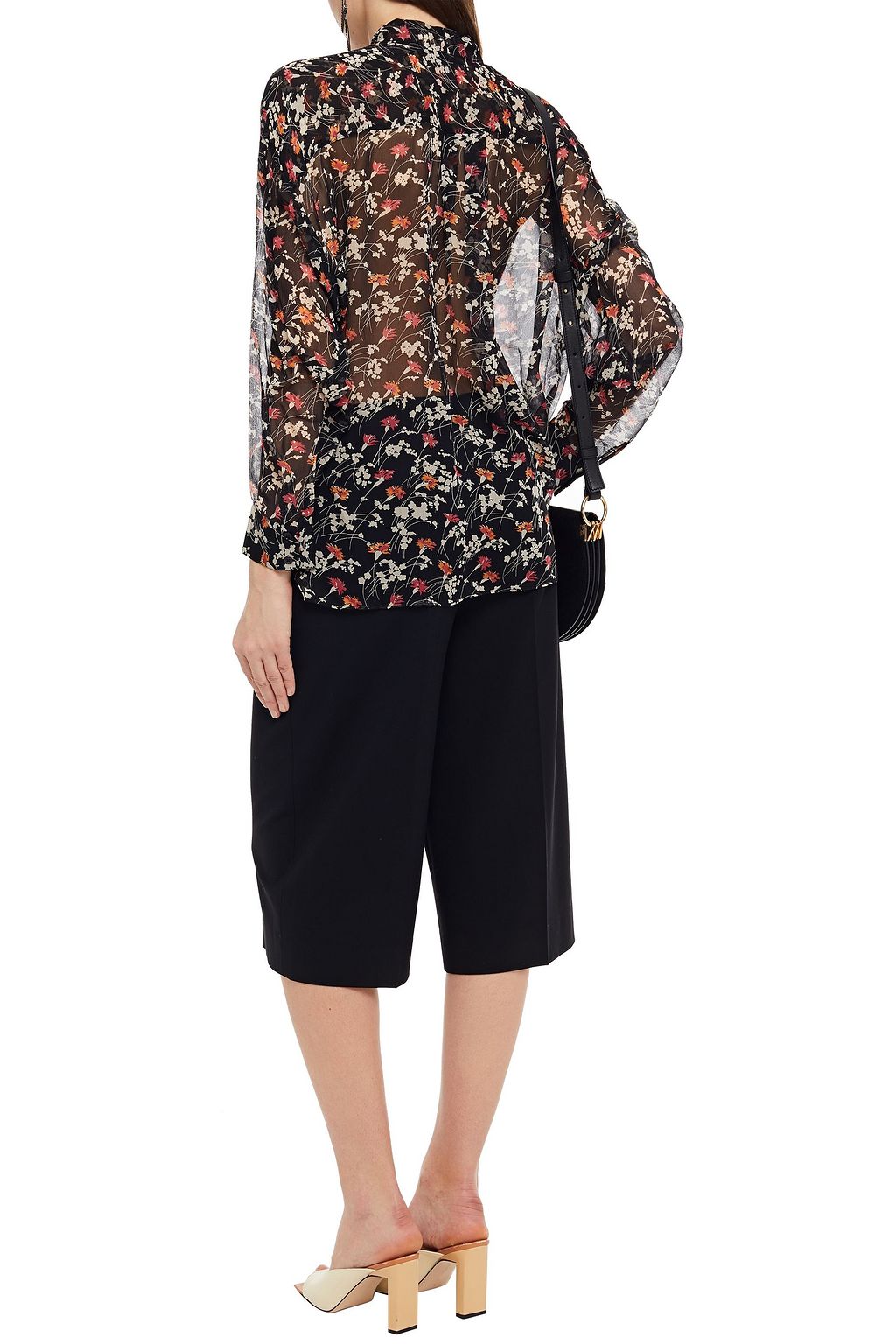 JOIE Maiza ruffled floral-print silk-georgette blouse