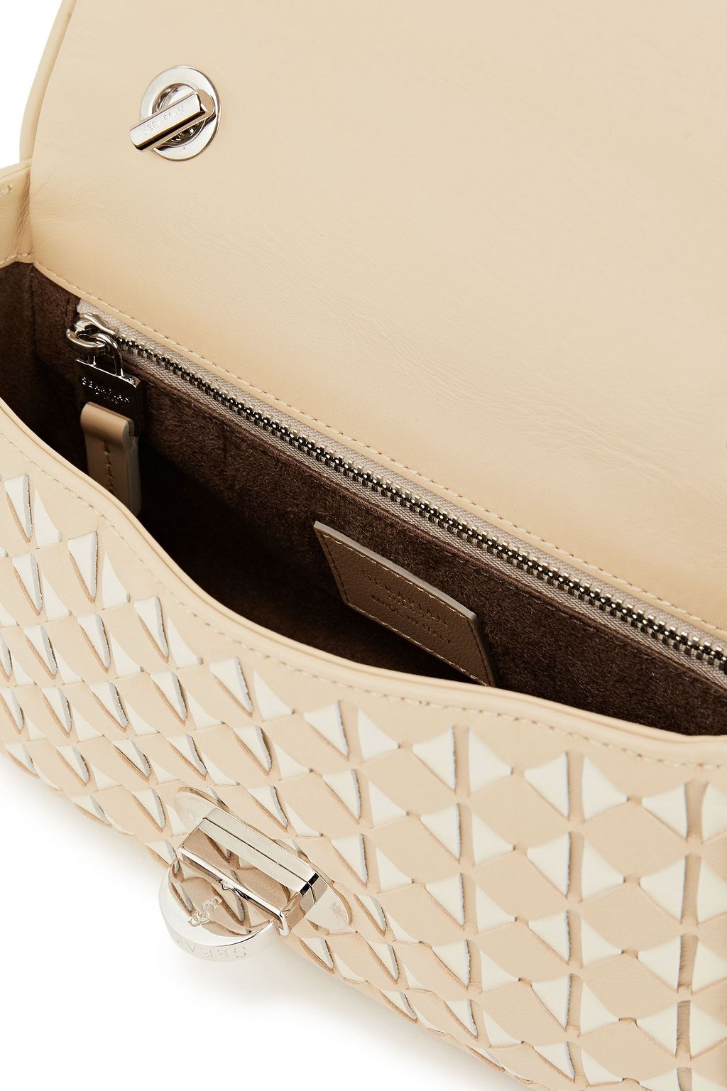 SERAPIAN Mosaico leather shoulder bag