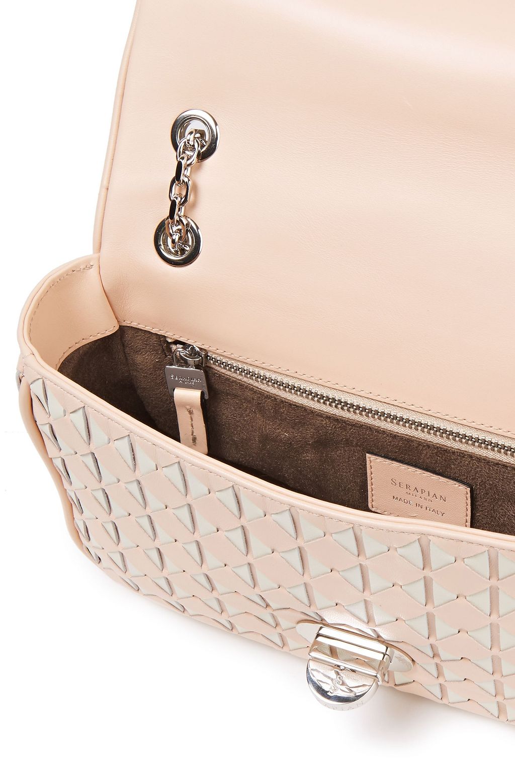SERAPIAN Mosaico leather shoulder bag