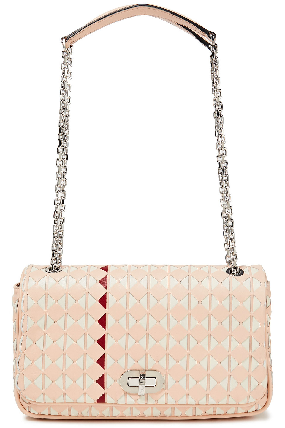 Serapian Woman Mosaico Leather Shoulder Bag Red Size --