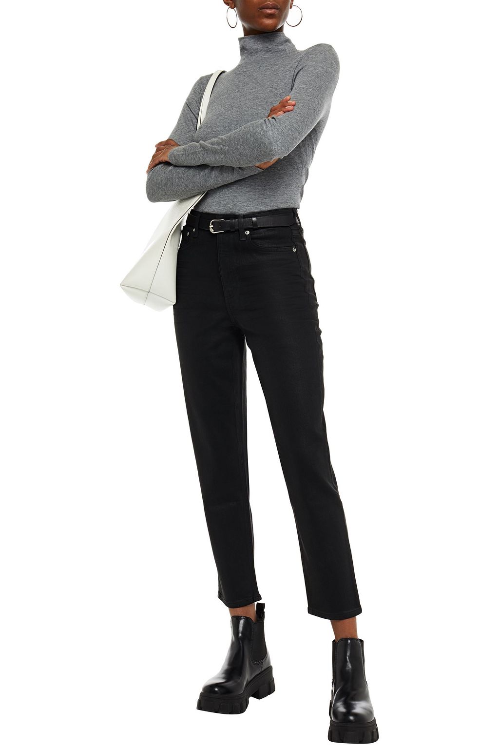 RAG & BONE ハイライズ クロップド スリムレッグ ジーンズ