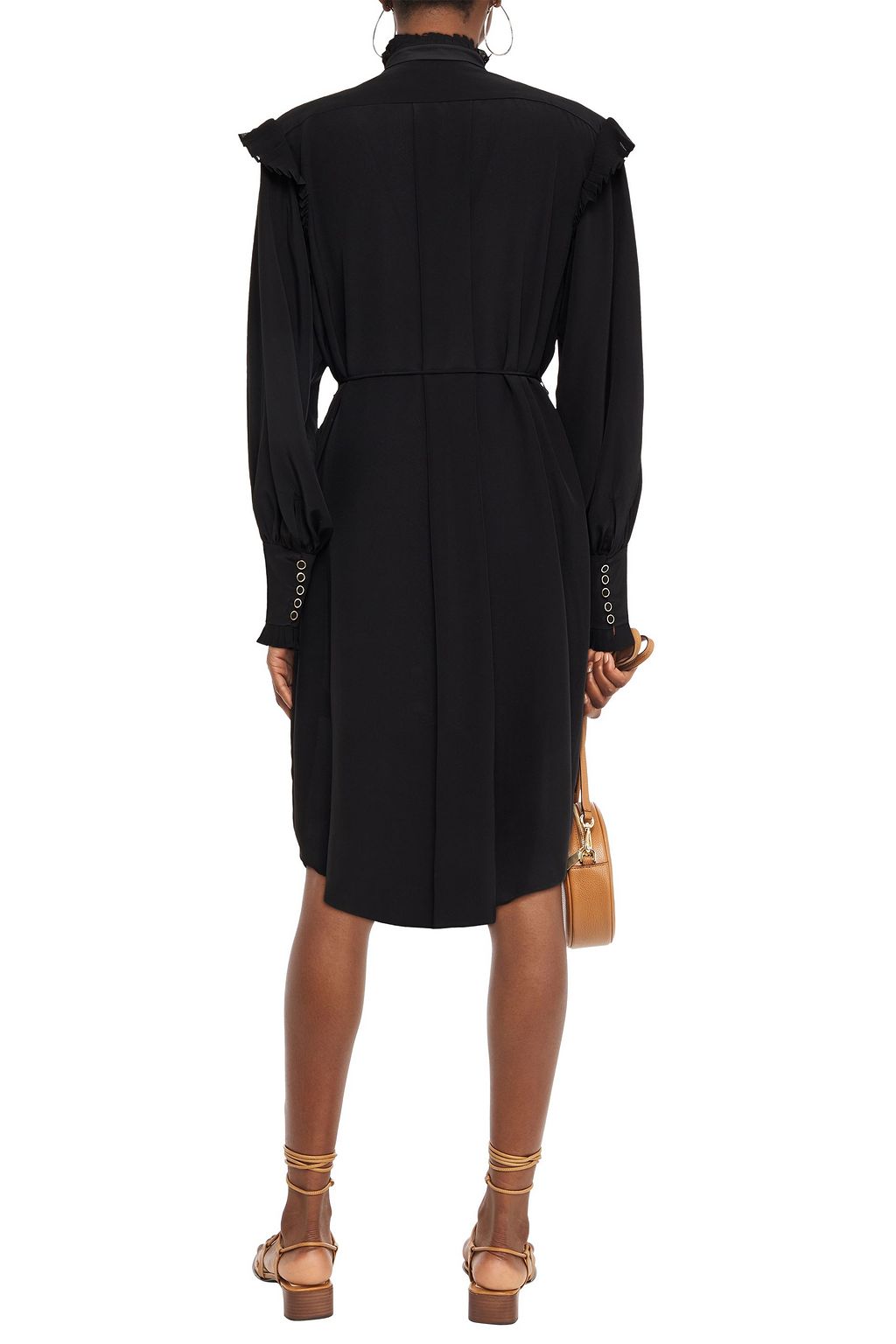 ZIMMERMANN Wavelength Placement ruffled silk crepe de chine midi dress